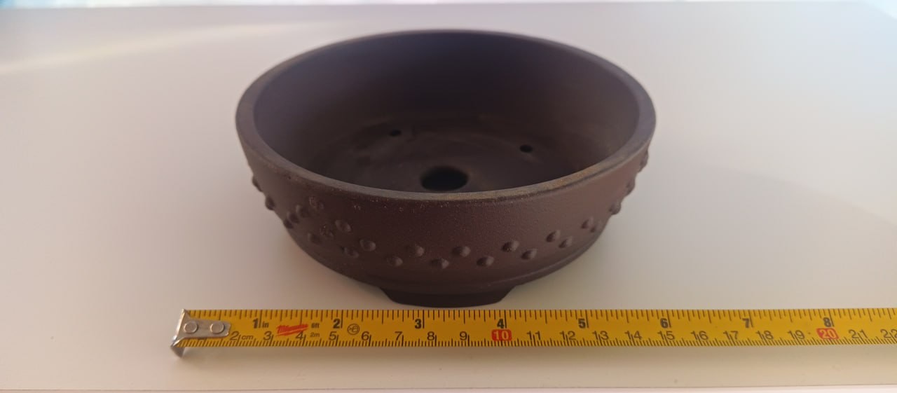 Unglazed Round Bonsai Pot, 143mm